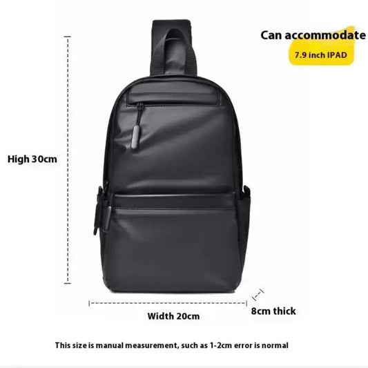 Men Portable Chest Bag Trendy Street New Messenger Bag Men Sports Large Capacity Diagonal Crossbody Bag Universal Shoulder Bag