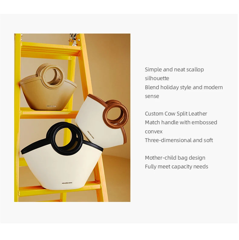 Amazing Song Shell Bag Handbag Niche Leather Ol Cross-Body Bag