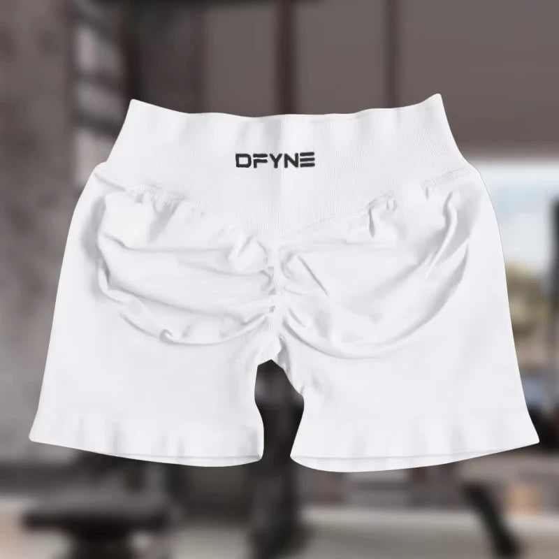 Impact Shorts Low Ribbed Waist Band Women Scrunch Bum Gym Shorts Seamless Yoga Shorts Workout Biker Short Stretch Fitness Short