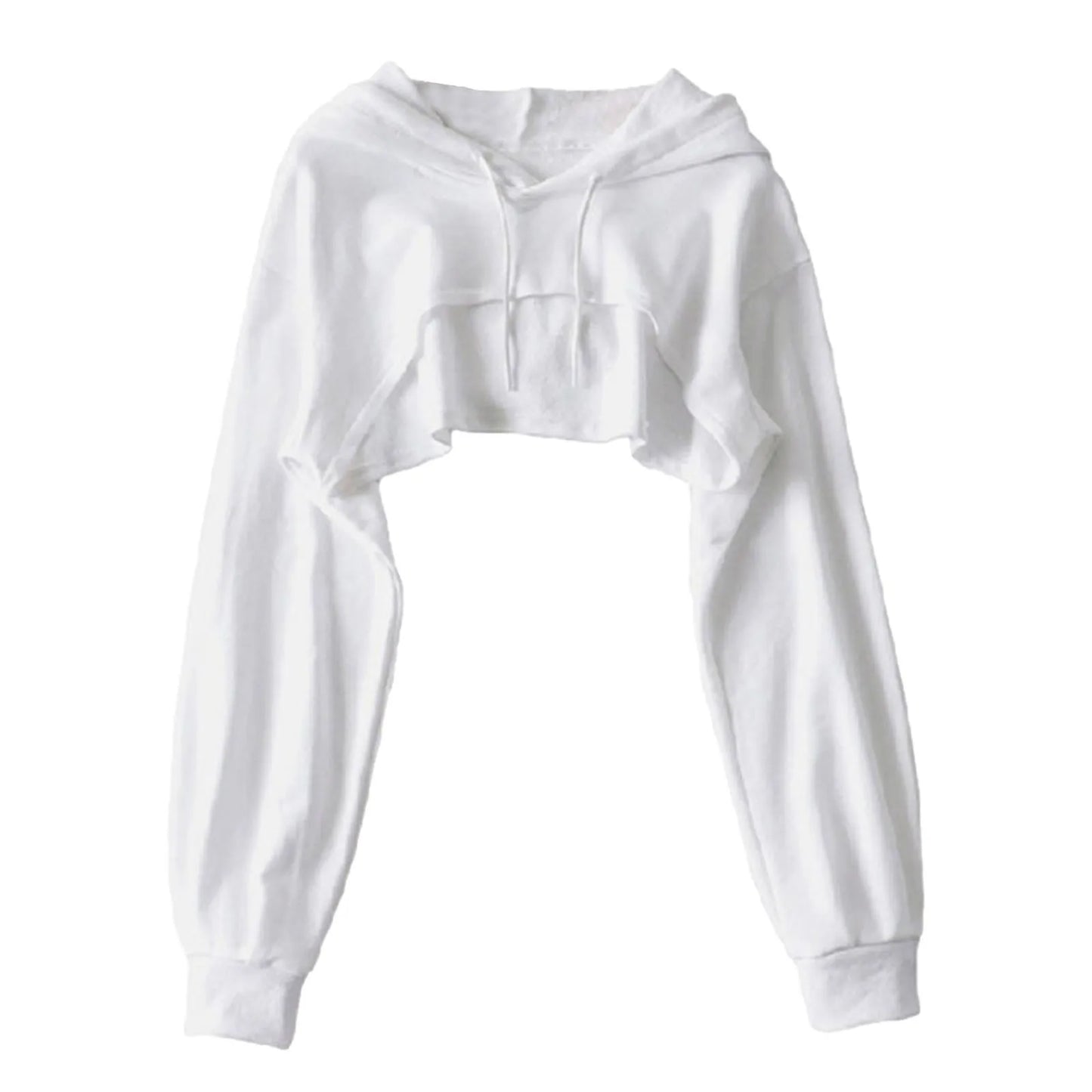 Women Hoodies Y2k Cropped Tops Korean Fashion Loose Pullovers Hooded Sweatshirt Tops Harajuku Long Sleeve Hoodie Sudaderas