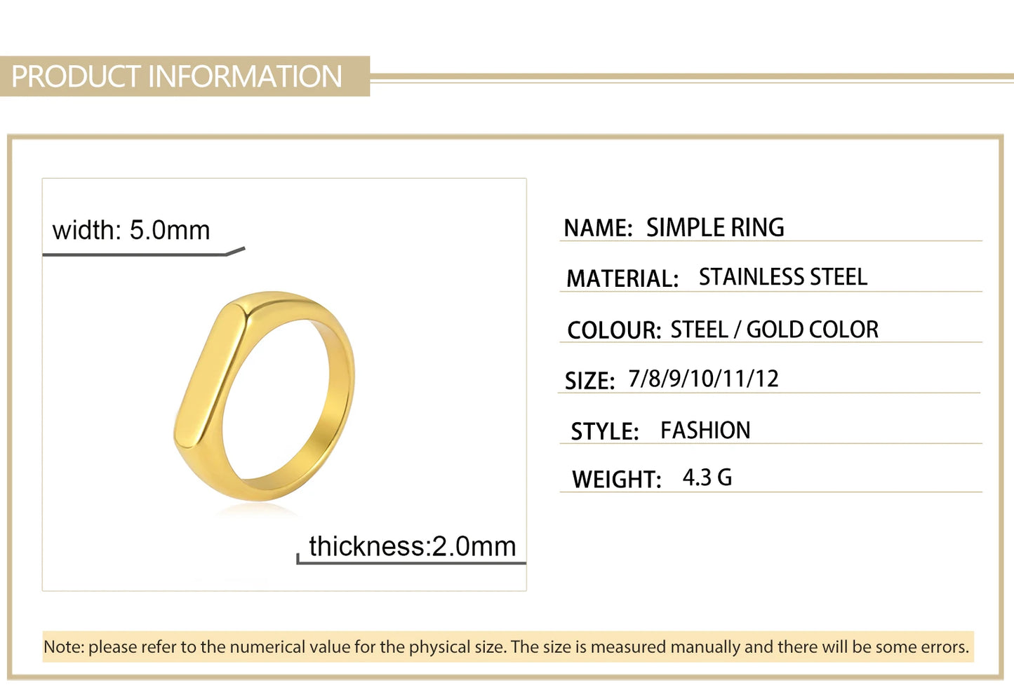Skyrim Stainless Steel Signet Rings for Men Women Minimalist 5MM Wide Finger Rings 2025 Trend Wedding Couple Jewelry Gift Hot