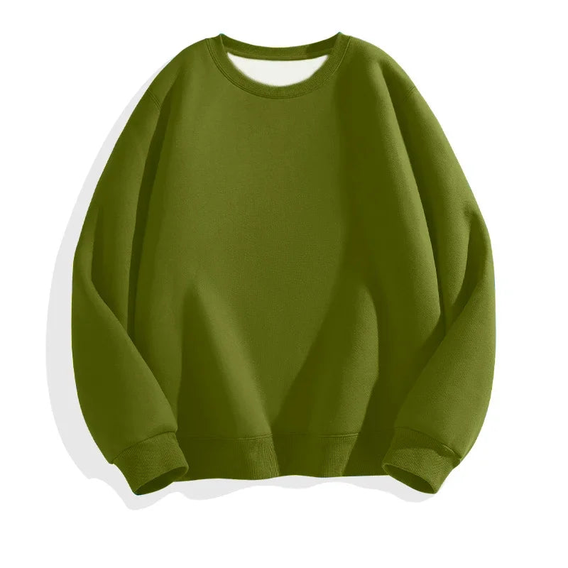 LEGIBLE 2025 Autumn Winter Woman's Hoodies Oversize Female Loose Solid Thicken Fleece Warm Women Sweatshirts Lady