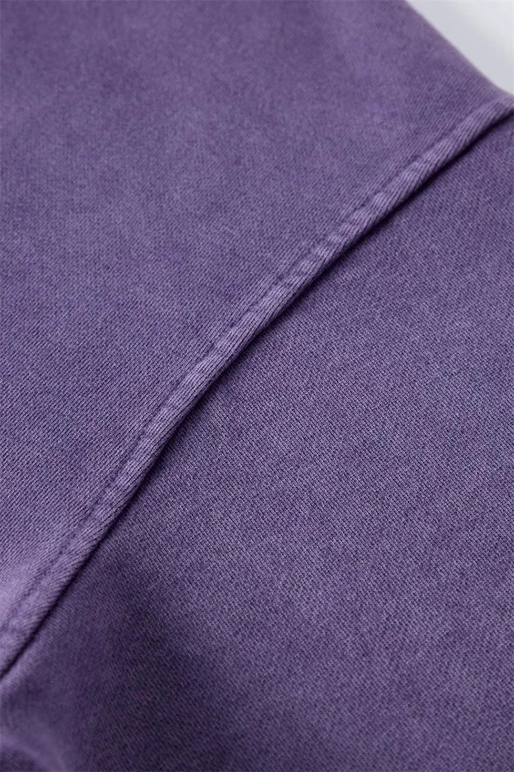 A50 Distressed Thin Hooded Sweatshirt 350g Pure Cotton Hua Cotton Composite Milk Silk Washing Distressed Fashion Sweatshirt