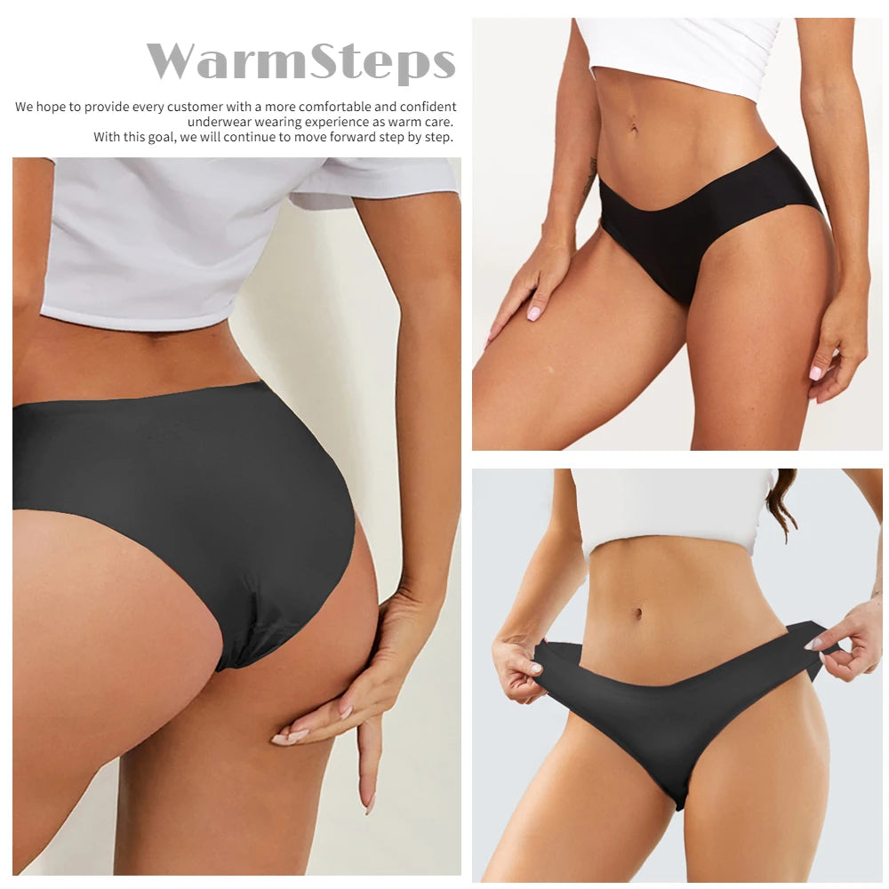 WarmSteps M-XXL Plus Size Briefs Seamless Women's Panties Women Underwear Ice Silk Intimates Lingerie for Woman Sexy Culottes