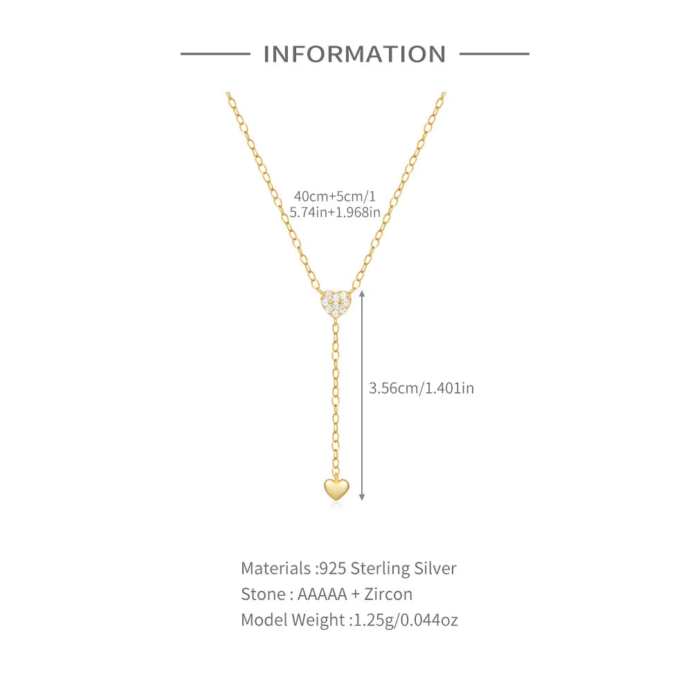 AIDE 925 Sterling Silver Personalized Snake Chain Adjustable Y Necklace Clavicle Pendant Chokers Necklace Women's Holiday Gifts