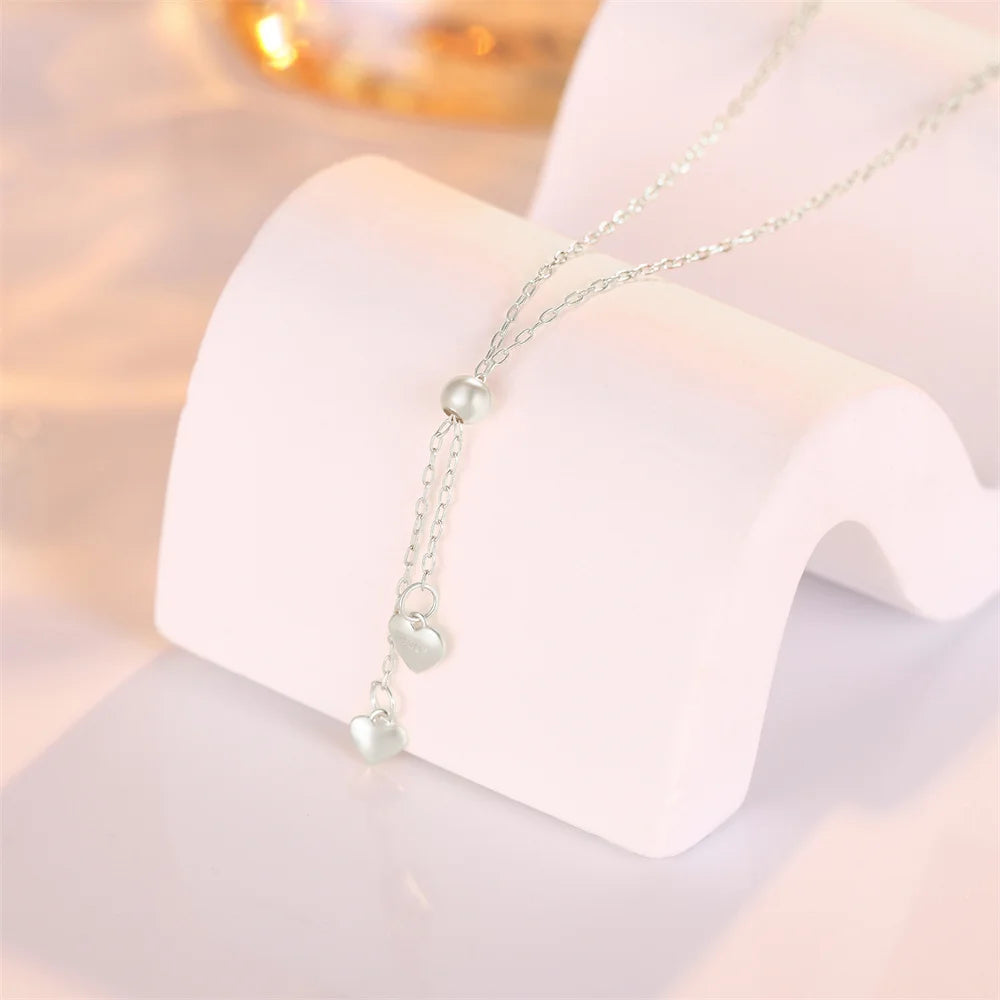 AIDE 925 Sterling Silver Personalized Snake Chain Adjustable Y Necklace Clavicle Pendant Chokers Necklace Women's Holiday Gifts