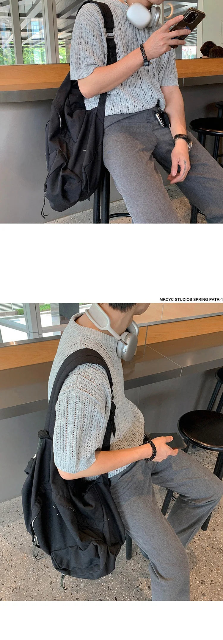 Men's Clothing Light Luxury Hollow Out O Neck Knit T Shirt Leisure Solid Color Short Sleeve Korean Popular Retro Knitwear M-2XL