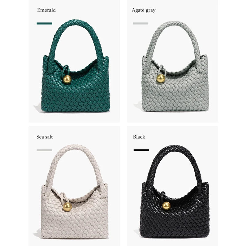 Woven Shoulder Bag for Women Crossbody Tote Bag for Women Small Handbag Vegan Leather Purse Tote Handbag Hobo Bag