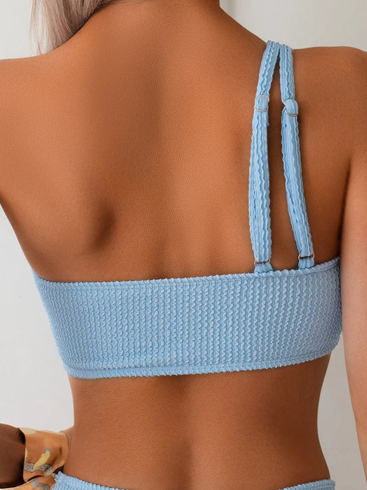 Women s Sexy Halter Neck Bikini Set with High Cut Bottoms and Ruffle Trim Swimsuit Beachwear Summer Bathing Suit
