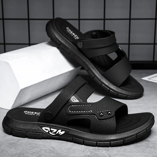 YRZL Men Slides Summer Comfortable Slippers Sandals for Men Soft Lightweight Breathable Casual Beach Shoes Indoor Outdoor Slides
