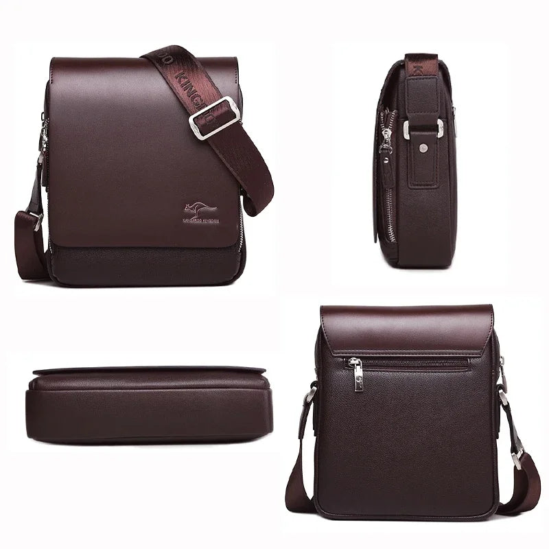 New Luxury Business Crossbody Bag Male Leather Classic Men Bag Vintage Casual Men Messenger Shoulder Bag Men Handbags