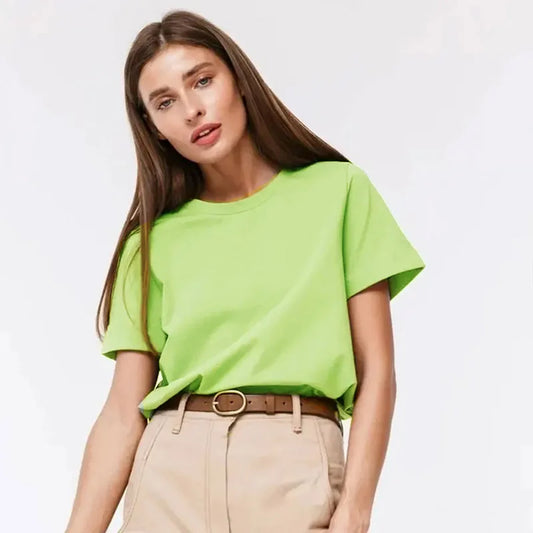 3XL 4XL 100% Cotton Women s T shirt Oversized Casual Solid Tees Short Sleeve Summer Top Plain Streetwear Quality Basic Clothing