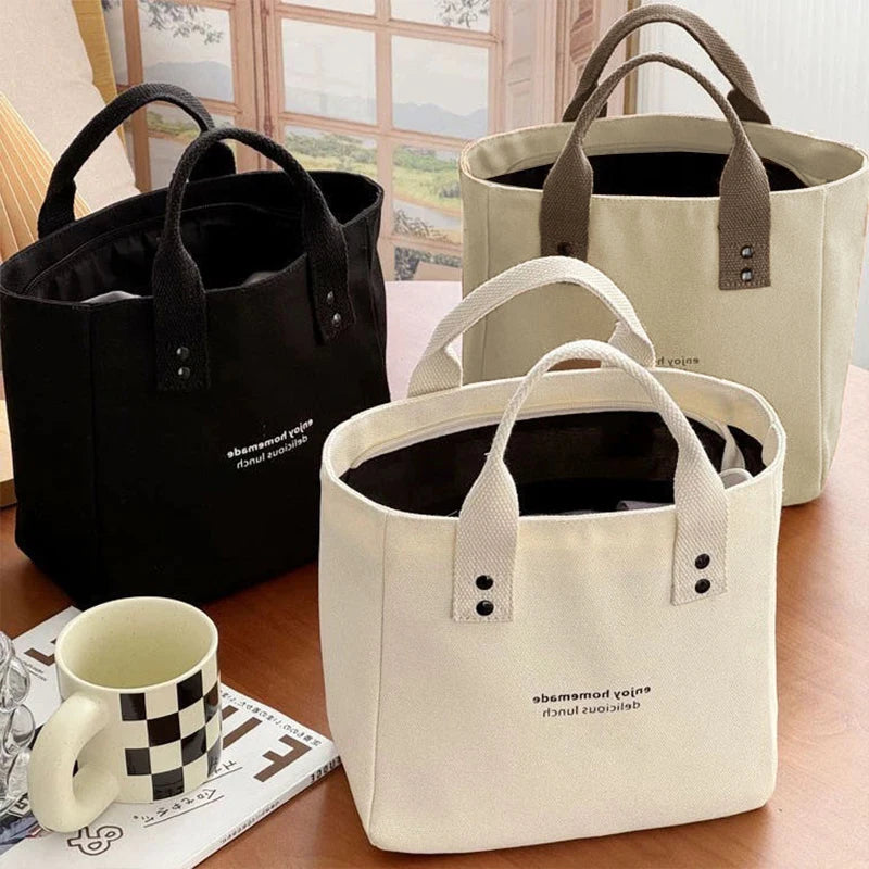 Women's Canvas Handbag Solid Color Women's Casual Large Capacity Travel Bag