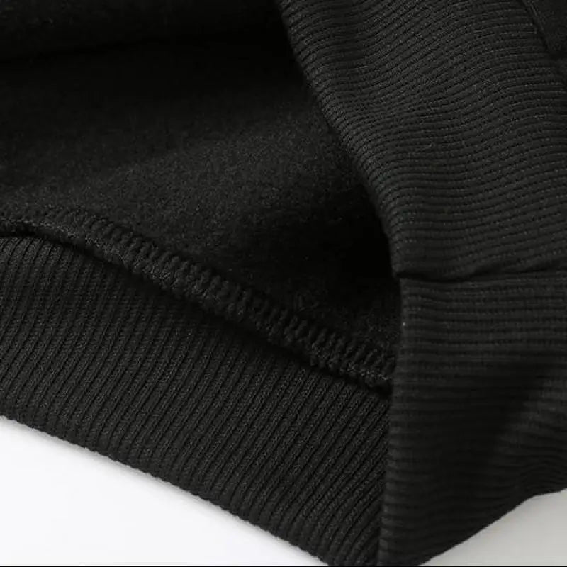 Autumn Winter Y2k Clothes Fleece-line Tops O Neck Sweatshirt Men And Women Long Sleeve Black Pullover Campus Style Loose Couple