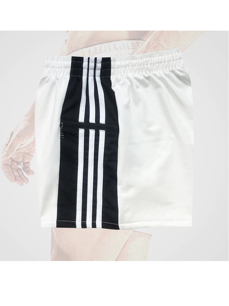 Glossy Pockets Men's Shorts Outdoor Fitness Male Plus Size Casual Sports Basketball Bottoms