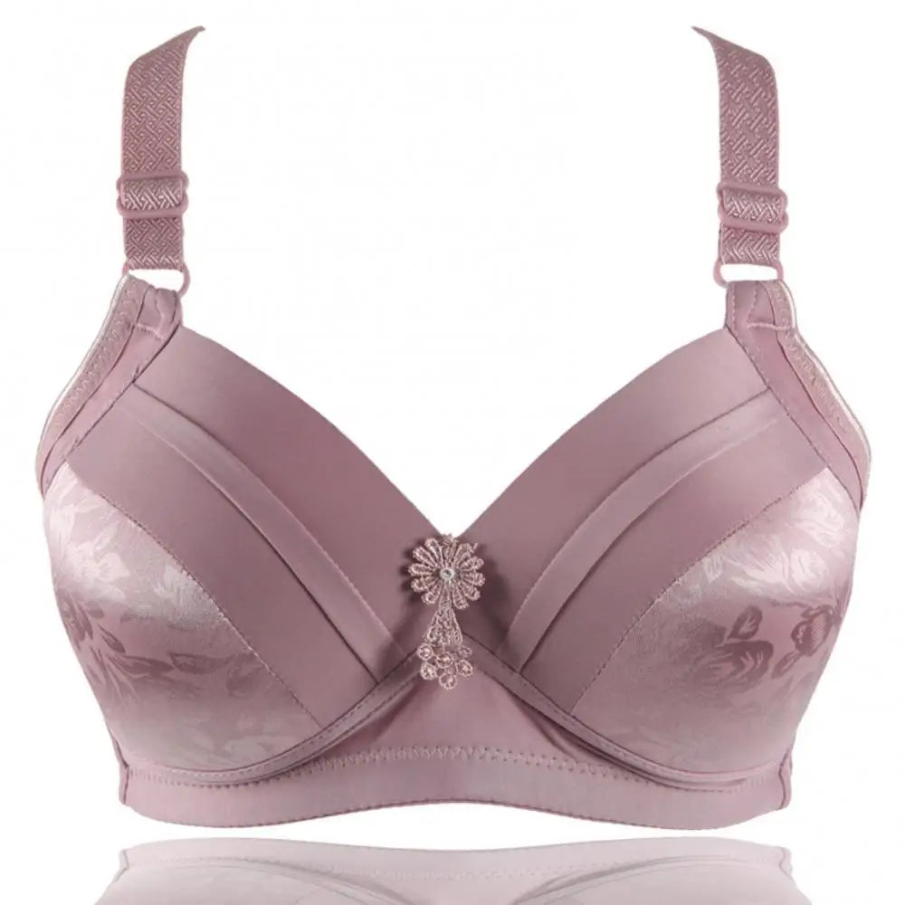 Women's Bra Top Sexy Wireless Floral Print Underwear Push Up Breathable Cotton Bra Bralette Adjustable Large size Seamless Bras