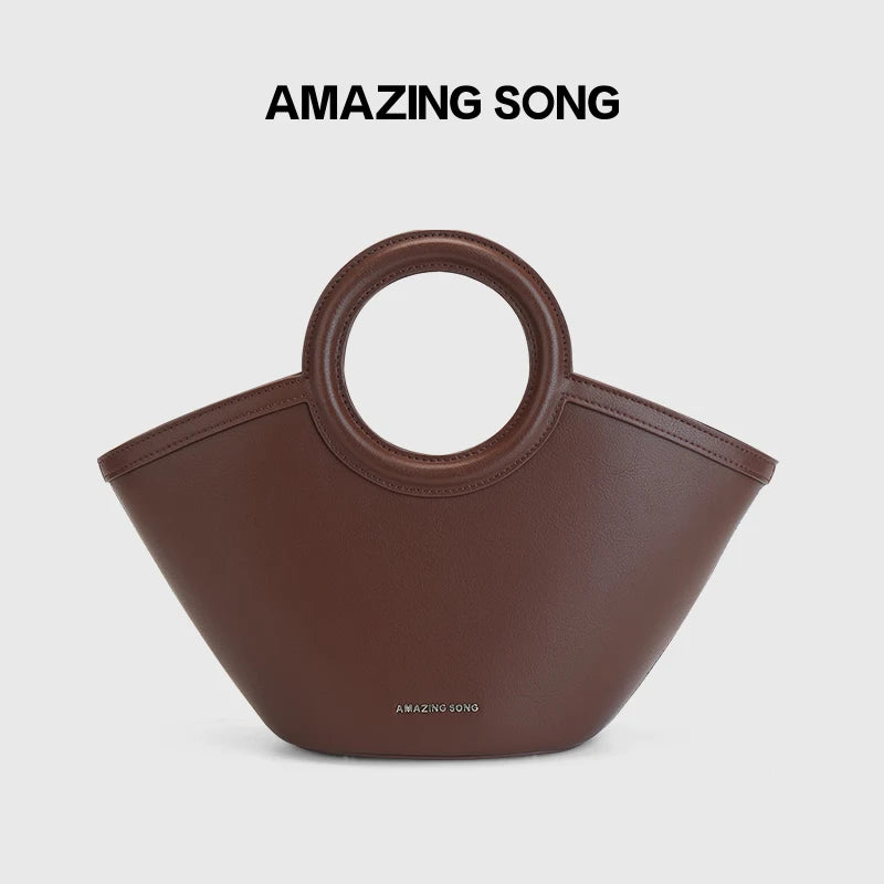Amazing Song Shell Bag Handbag Niche Leather Ol Cross-Body Bag