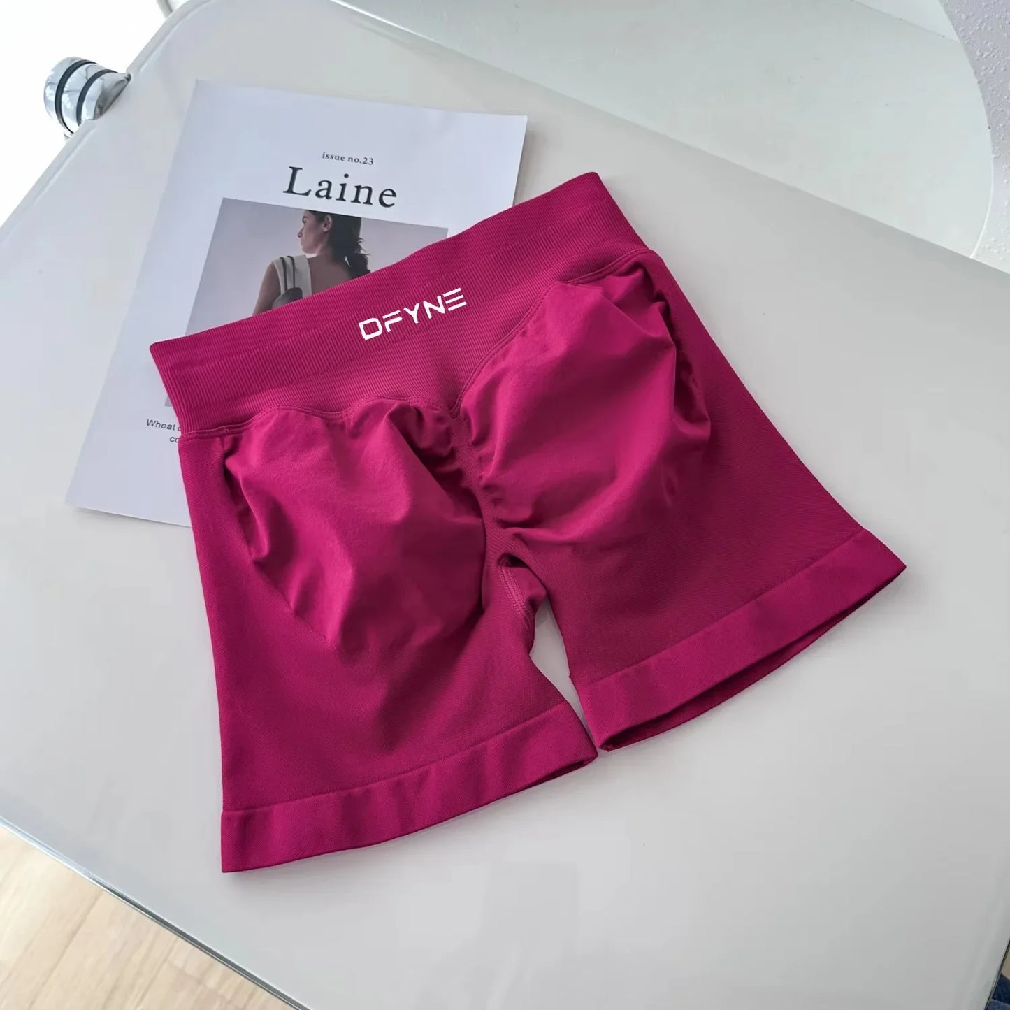 Impact Shorts Low Ribbed Waist Band Women Scrunch Bum Gym Shorts Seamless Yoga Shorts Workout Biker Short Stretch Fitness Short