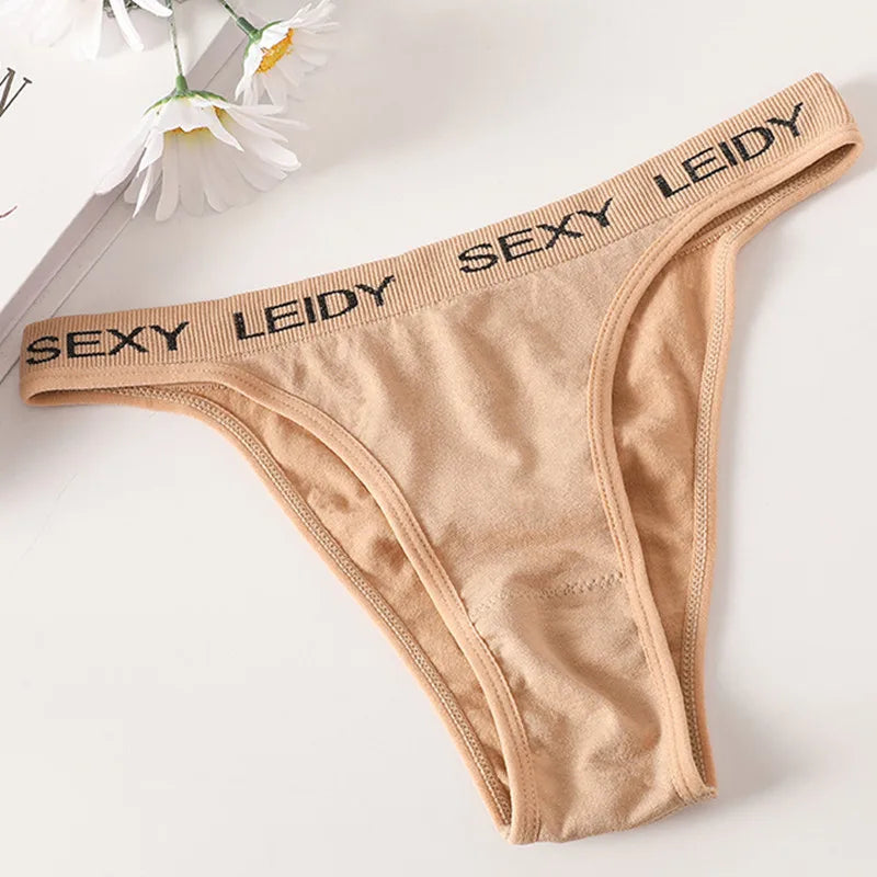 Letter Belt Brazilian Panties Women Seamless Underwear Female Underpants Sexy Briefs Lingerie Comfy Intimates
