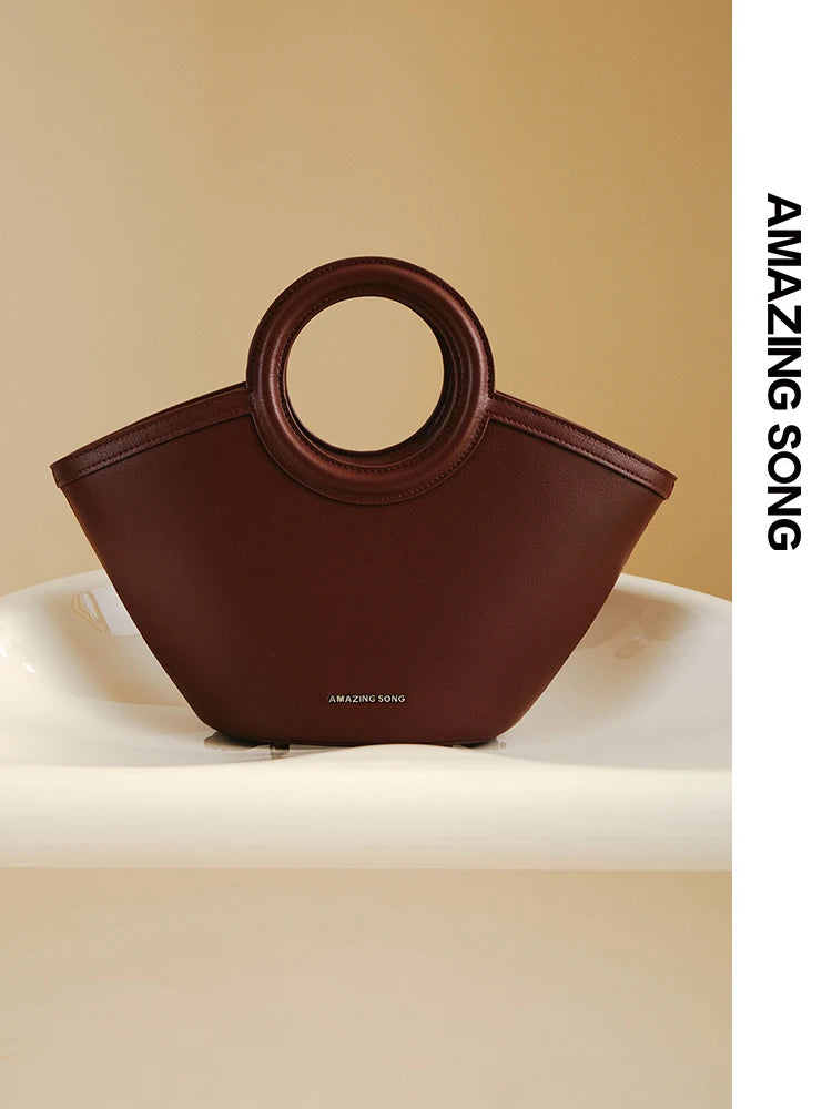 Amazing Song Shell Bag Handbag Niche Leather Ol Cross-Body Bag