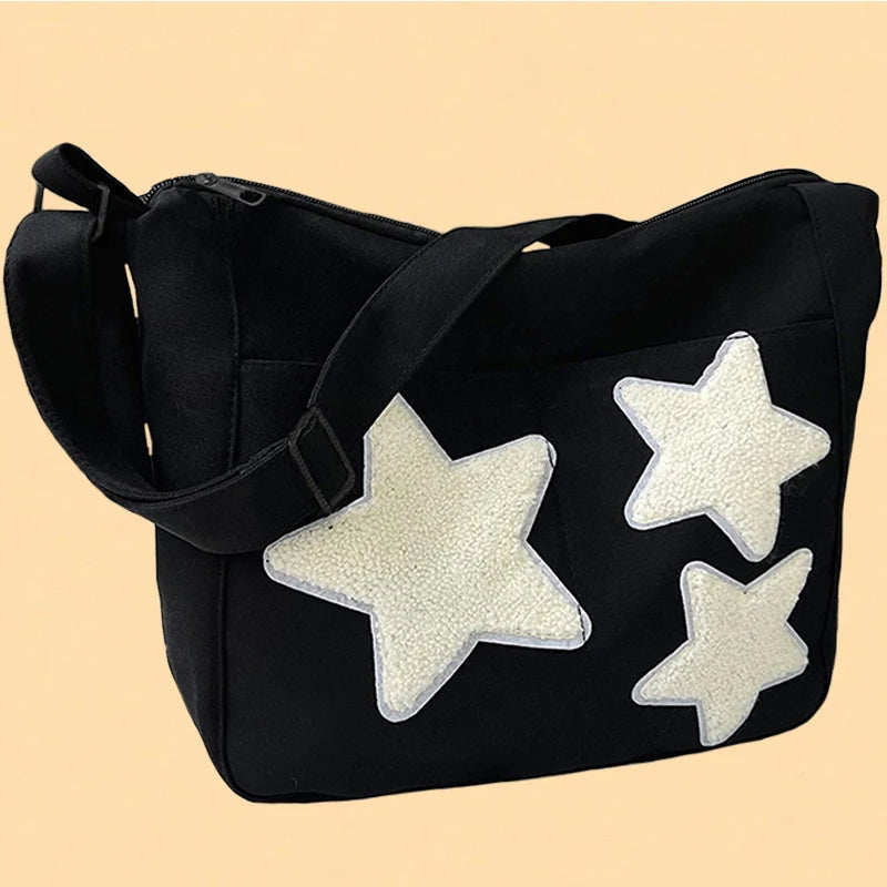 Men and women's commuting bags - simple, niche, retro, girlish cross-body bag made of canvas fabric