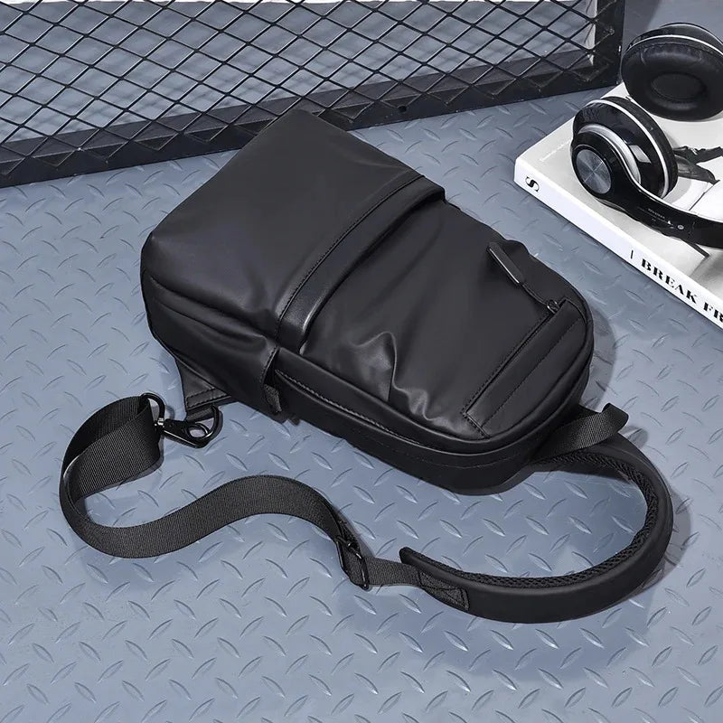 Men Portable Chest Bag Trendy Street New Messenger Bag Men Sports Large Capacity Diagonal Crossbody Bag Universal Shoulder Bag
