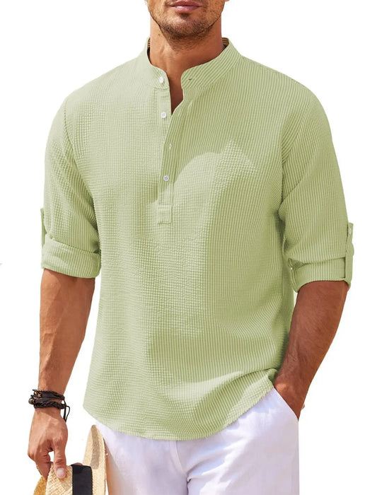 Long Sleeve Linen Shirt Linen Shirt Shirt Linen T Shirt Man European Shirt Man Shirts for Man Linen Sleeved Linen