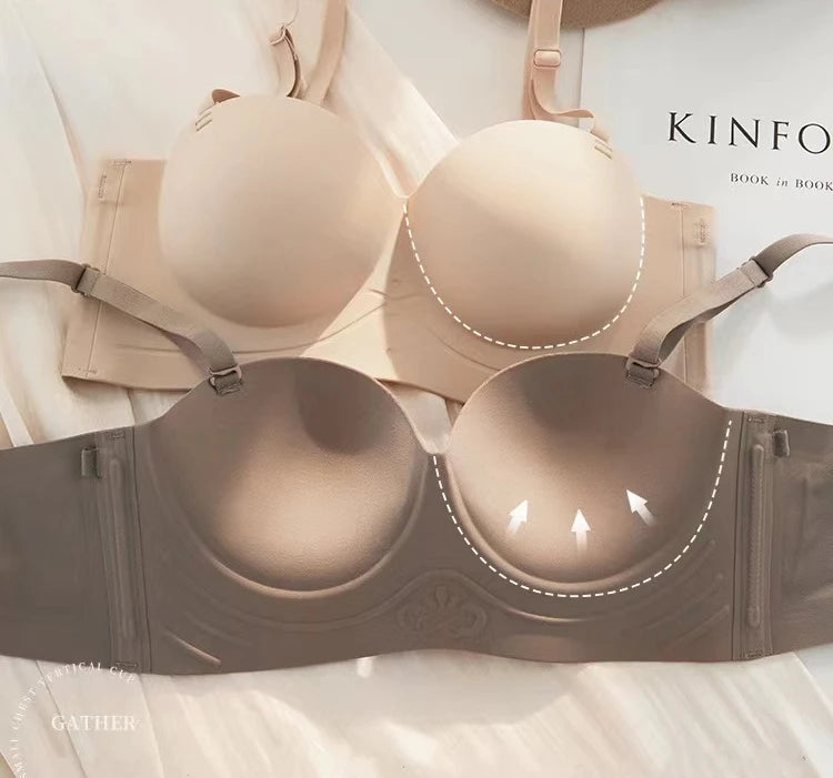 Women's Bra  Half Cup Push Up Small Breasts Show Bigger Side Breasts Seamless Sling Bra No Wires Sexy Sling Bra