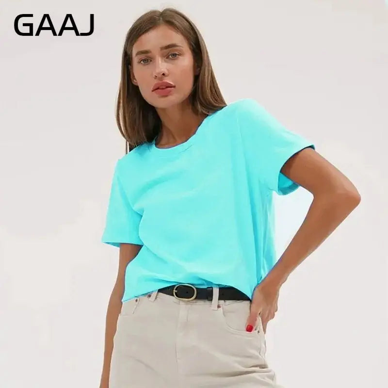 3XL 4XL 100% Cotton Women s T shirt Oversized Casual Solid Tees Short Sleeve Summer Top Plain Streetwear Quality Basic Clothing