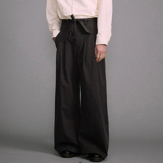 Japanese Streetwear Fashion Show Overalls Men's Loose Vintage Straight Casual Pure Cotton Wide-leg Baggy Pants Cargo Trousers