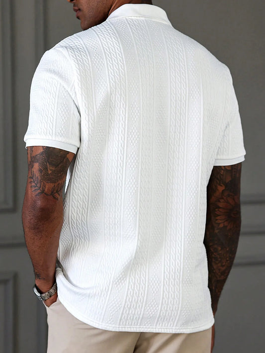 Men's Summer Casual Fashion Polo Shirt is Versatile and Suitable for Any Occasion with Lightweight and Breathable Fabric