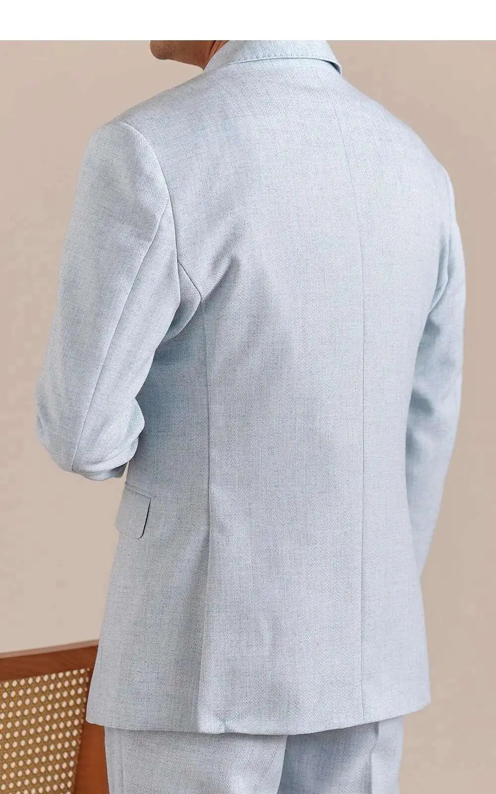 2025 Spring British Style Men Blazers Double Breasted Casual Suit Jacket Wedding Business Coat Social Banquet Tuxedo Costume