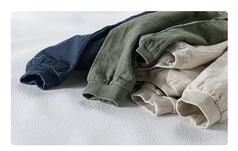 Spring and Autumn New Comfortable Linen Mens Jacket Loose Simple Casual Youth Versatile Cotton Linen Men Clothing FY202