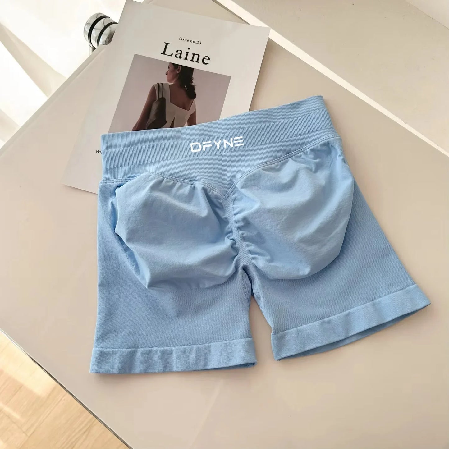 Impact Shorts Low Ribbed Waist Band Women Scrunch Bum Gym Shorts Seamless Yoga Shorts Workout Biker Short Stretch Fitness Short