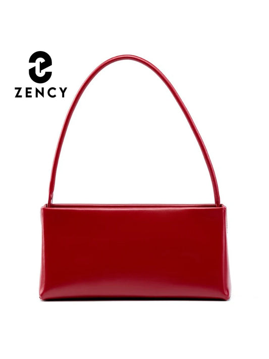 Zency 2024 New Luxury Handbag Fashion Women Leather Shoulder Bag Ladies Underarm Bag Sac De Femme Red Bride Wedding Bags