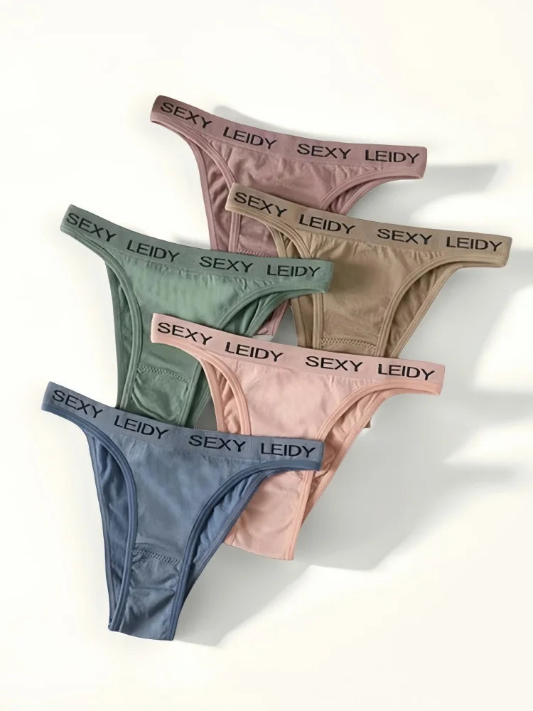 Letter Belt Brazilian Panties Women Seamless Underwear Female Underpants Sexy Briefs Lingerie Comfy Intimates