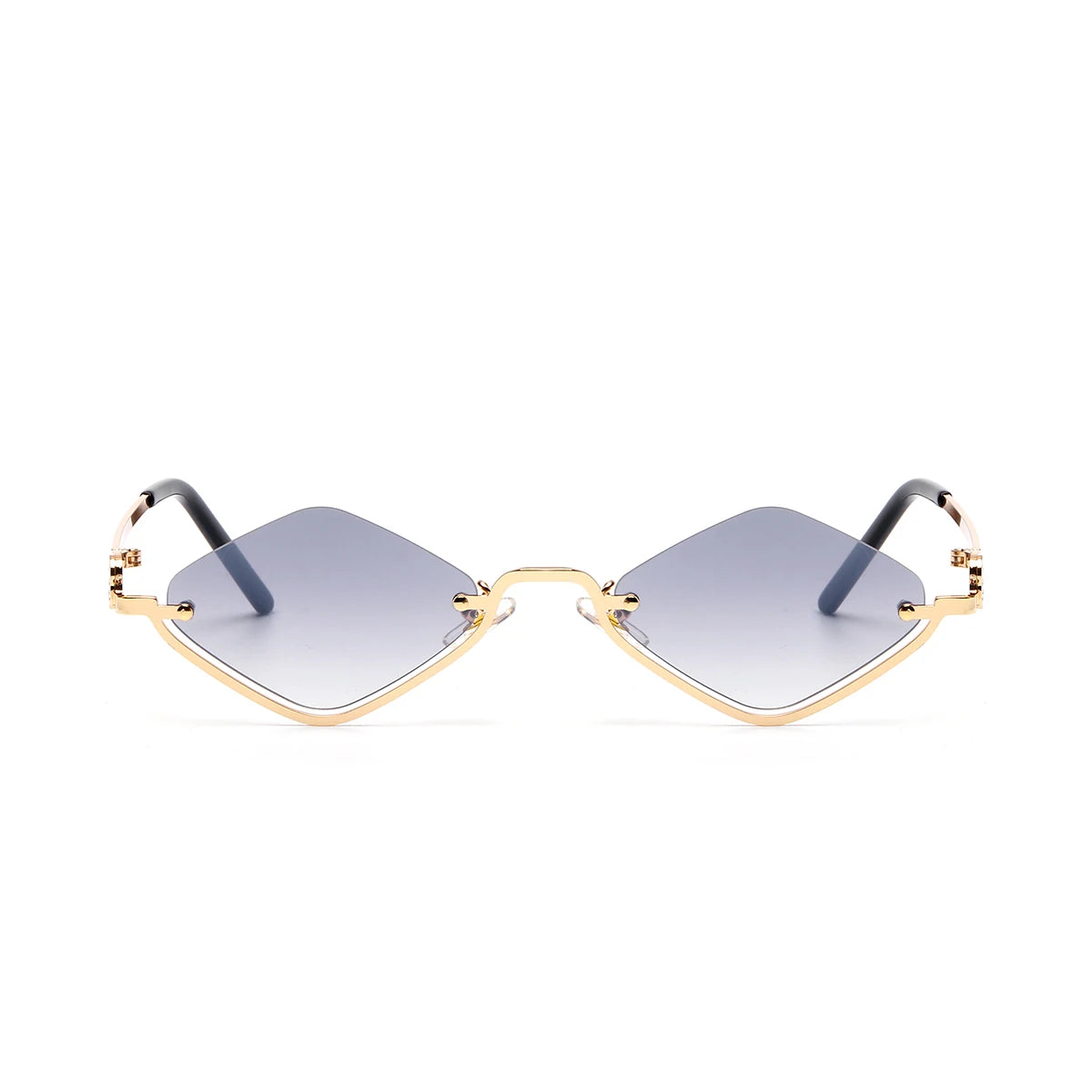 Fashion Small Polygonal Sunglasses Women Luxury Brand Metal Half Frame Sun Glasses Ladies Hipster sexy Cat Eye Shades Vintage