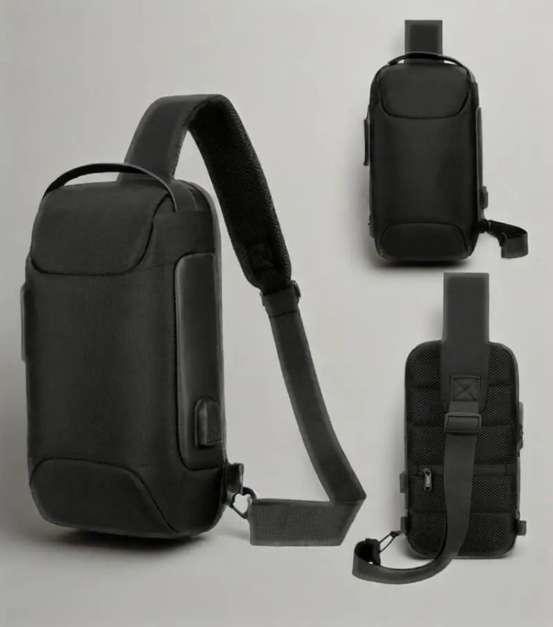 Waterproof Anti -Theft Password Lock Cross -Men Bag Oxford Cloth Sports Oblique Back Shoulder Bag Business Small Crossbody Bag