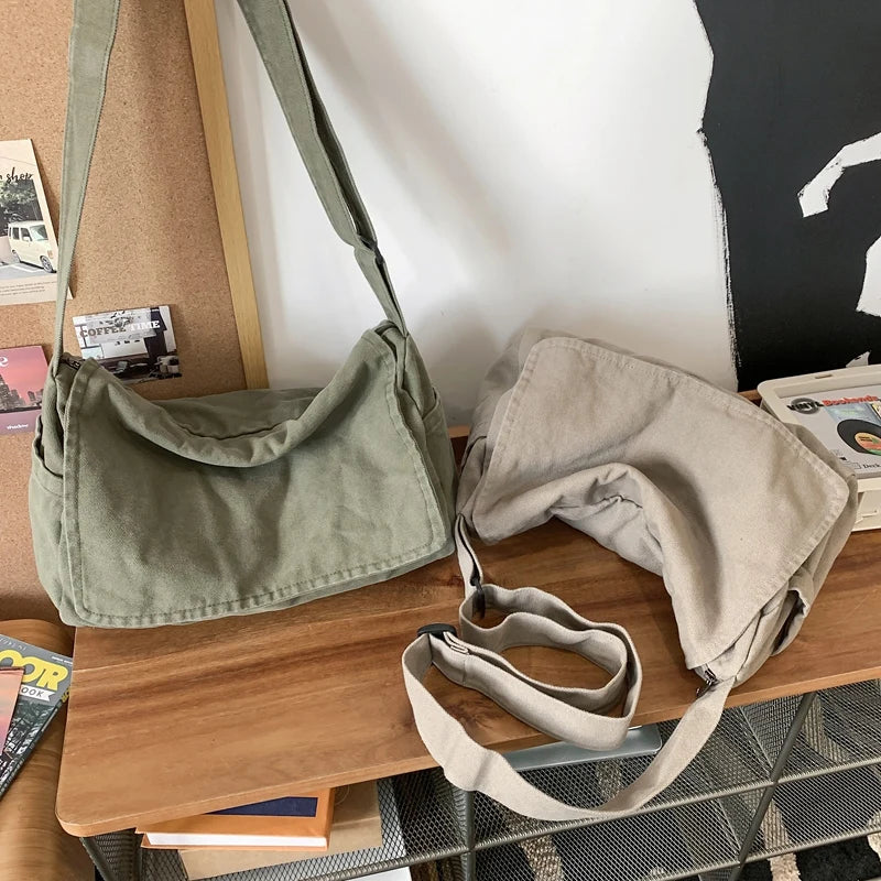Men'S Minimalist Large Capacity Messenger Bag, Casual Shoulder Bag, Suitable for Vacation, Outdoor Activities, Daily Commuting