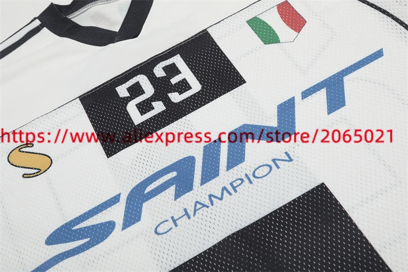 Black White Patchwork Mesh Saint T-Shirt Men Women High Quality Short Sleeve Tee Loose T Shirt