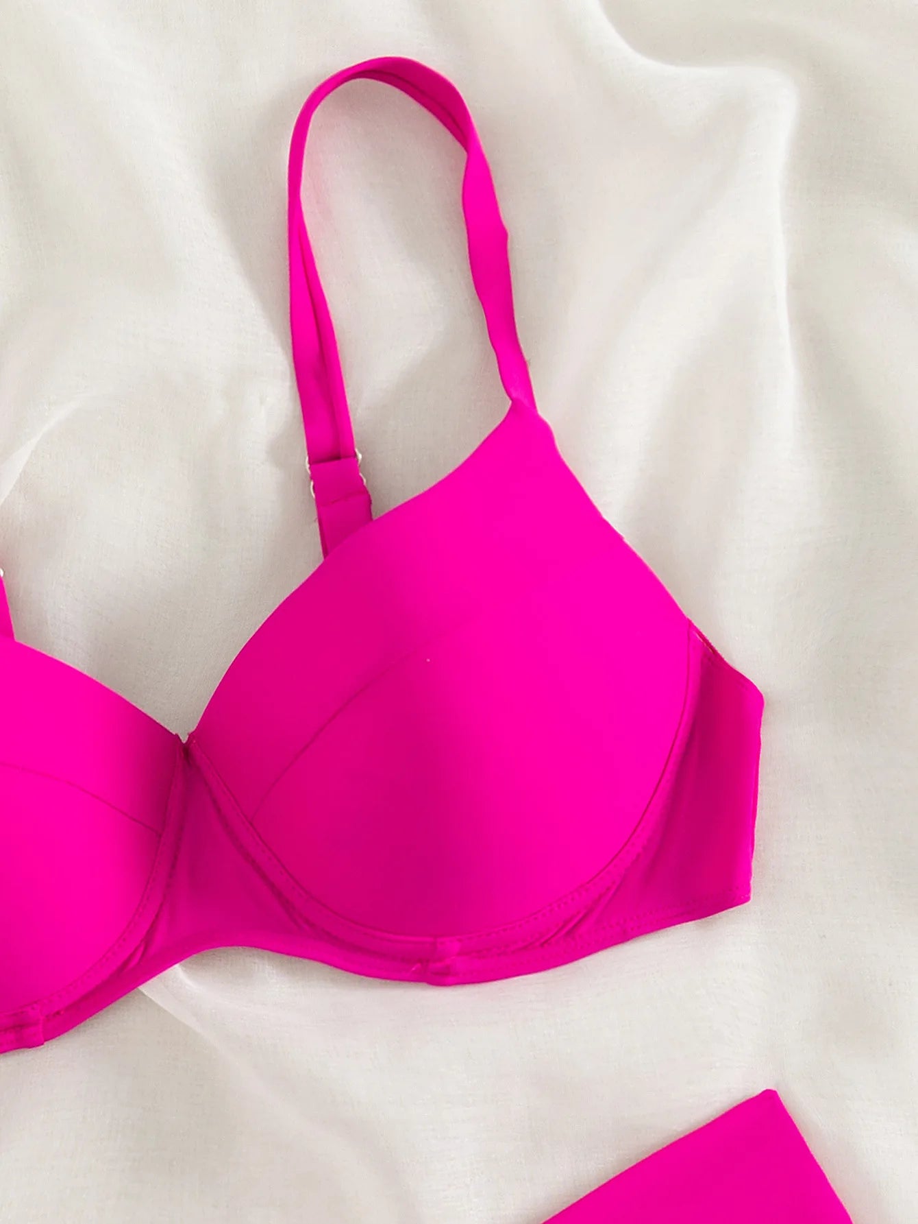2025 Women Swimsuit Sexy Hot Pink Two Piece Bikini High Waist Underwire Suspender Swimwear Beach Bathing Suit Beachwear Summer