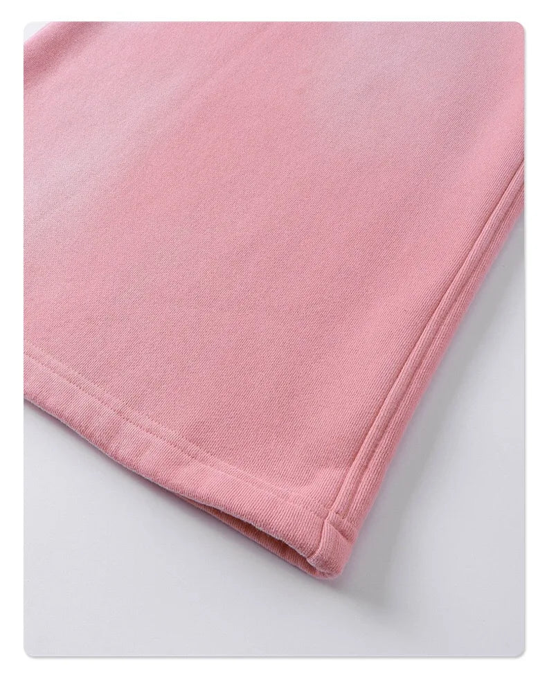 Autumn and winter 2024 new splash ink white spray-dyed loose plus velvet joggers