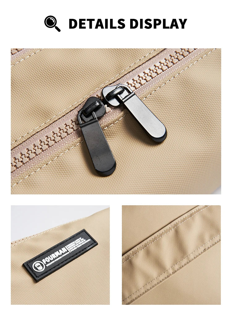 Japanese Sling Bag for Men, Waterproof Lightweight Crossbody Bag, Sports Travel Shoulder Bag Fit 12.9 inch iPad