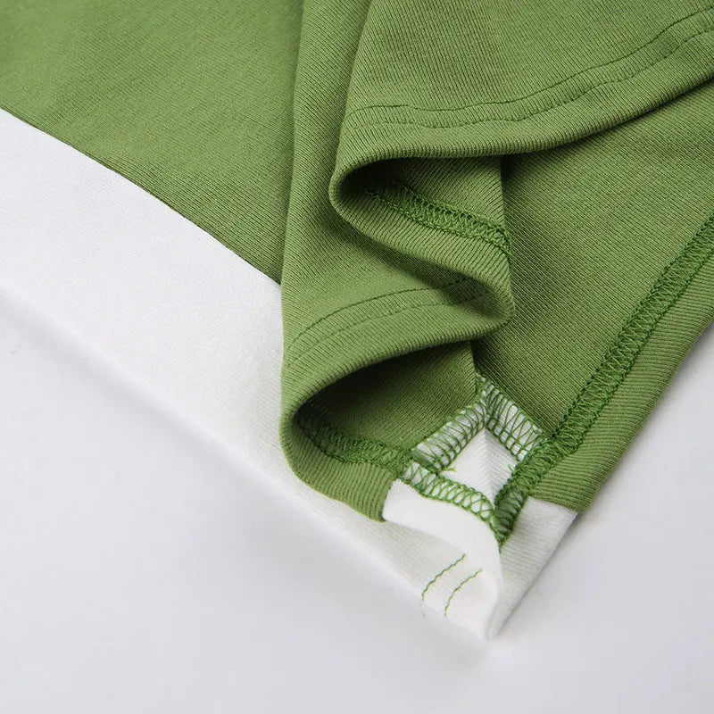2025 Summer Casual Cami Backless Y2k Vintage Tank Top WomenSleeveless Knitted Crop Tops Green Sexy Basic Patchwork