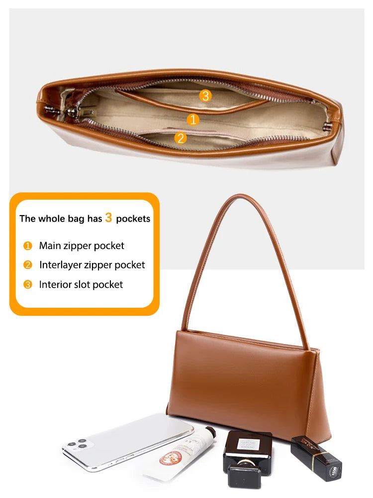 Zency 2024 New Luxury Handbag Fashion Women Leather Shoulder Bag Ladies Underarm Bag Sac De Femme Red Bride Wedding Bags