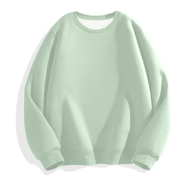LEGIBLE 2025 Autumn Winter Woman's Hoodies Oversize Female Loose Solid Thicken Fleece Warm Women Sweatshirts Lady