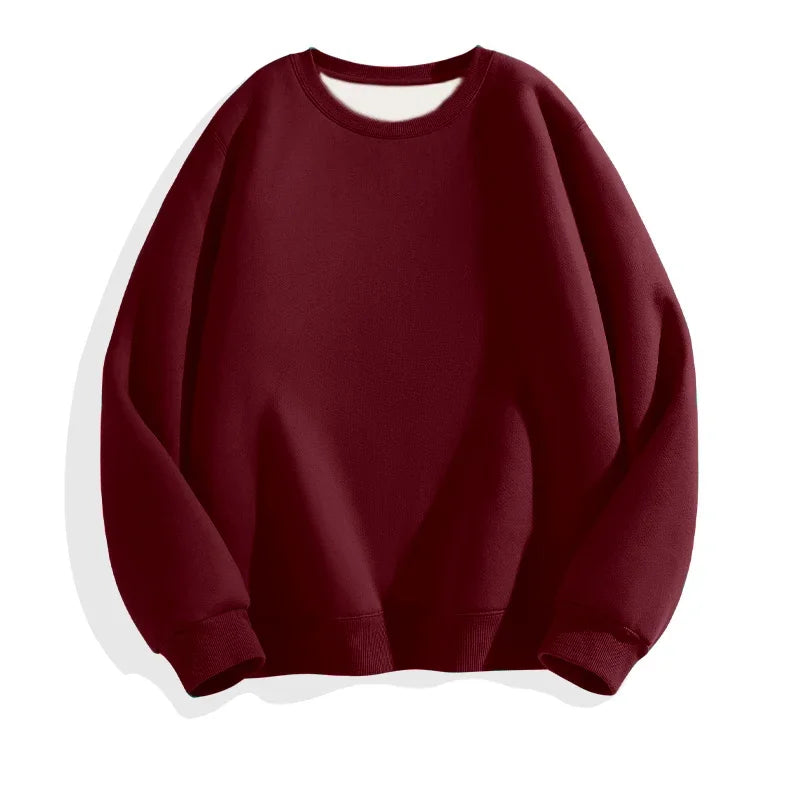 LEGIBLE 2025 Autumn Winter Woman's Hoodies Oversize Female Loose Solid Thicken Fleece Warm Women Sweatshirts Lady
