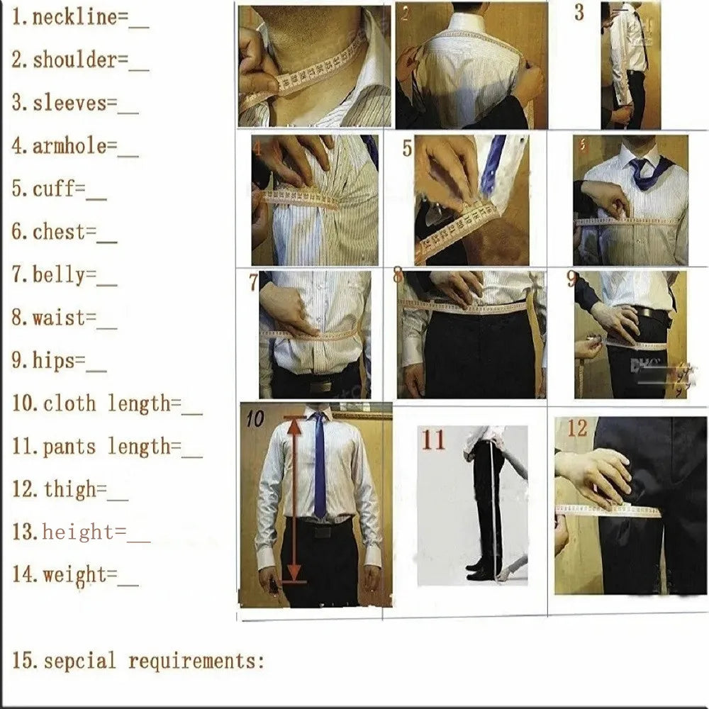 Vintage Men's Suit 2 Pieces Business Formal Casual Double Breasted Slim Fit Suits Party Wedding Dress Costume Male Suit