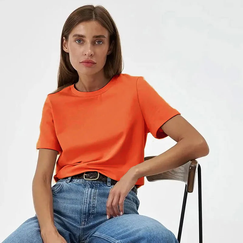 3XL 4XL 100% Cotton Women s T shirt Oversized Casual Solid Tees Short Sleeve Summer Top Plain Streetwear Quality Basic Clothing