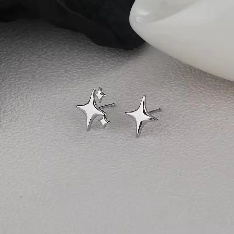 Ventfille 925 Sterling Silver Star Earring for Women Girl Simple Tassels Chain Fashion Office Jewelry Gift Dropshipping